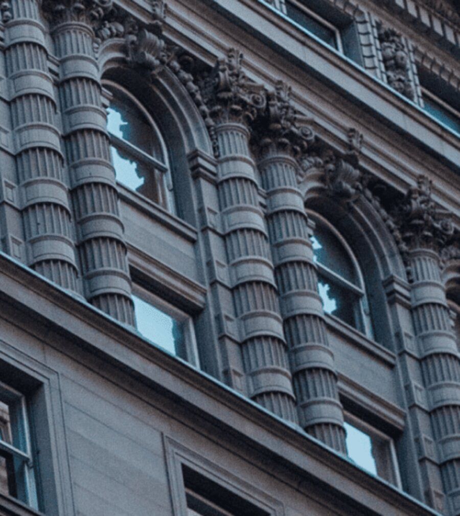 Ornate historic building facade, representative of the existing structures ABC facility protection is designed to harden