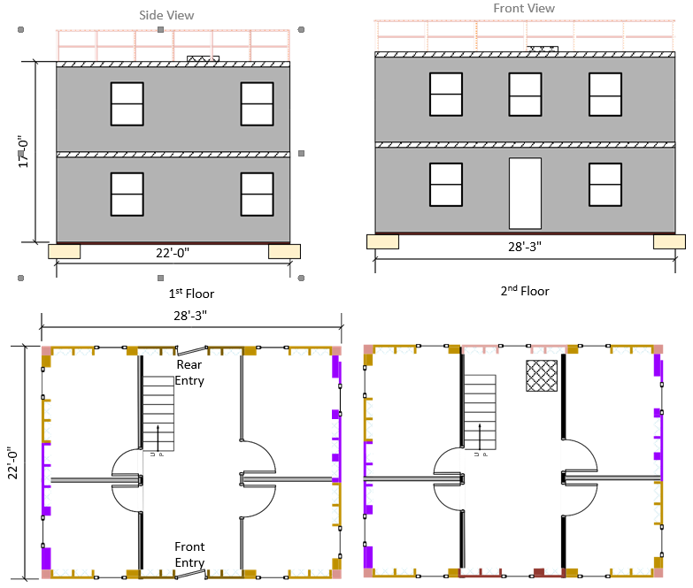 Example two-level Gauntlet building plan
