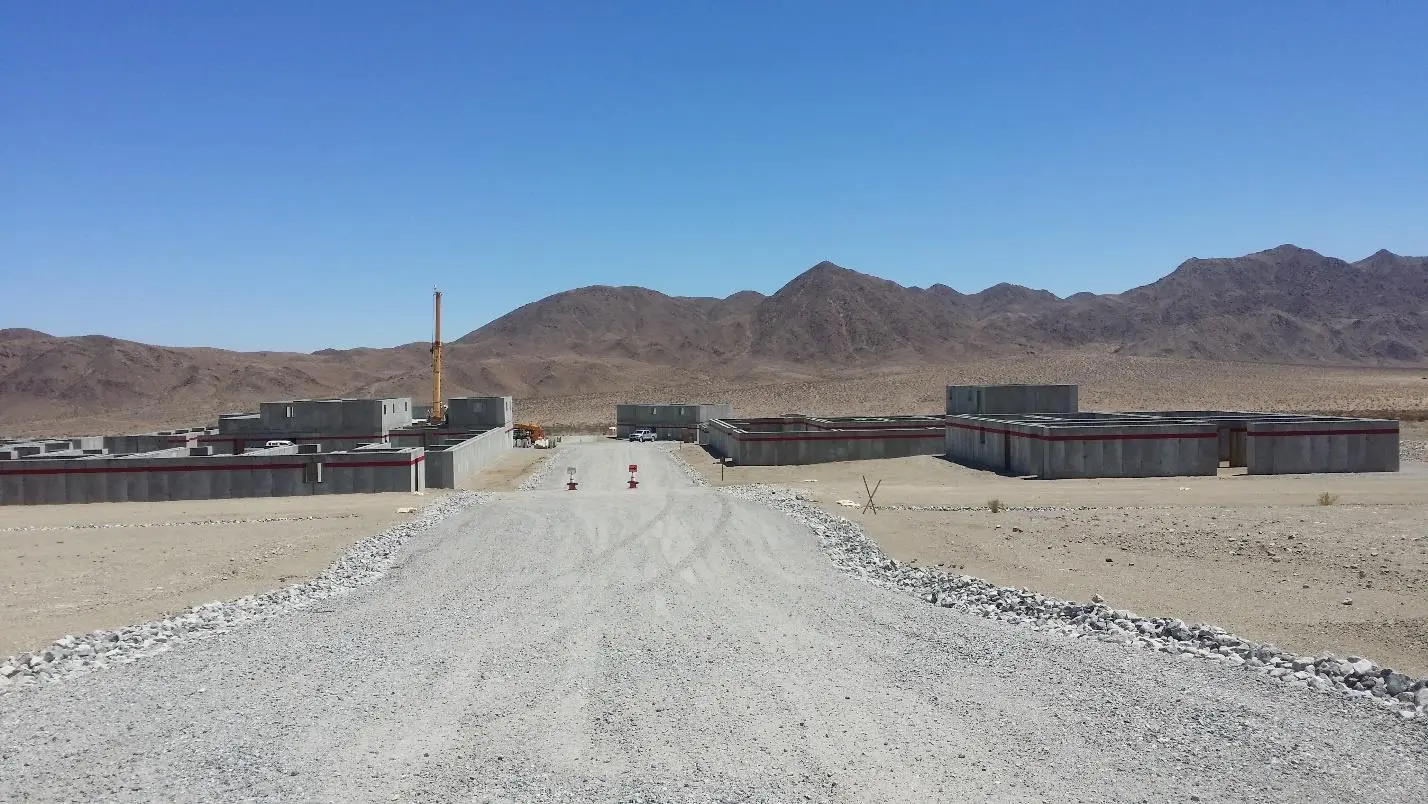 Large Amidon live-fire training village at Twentynine Palms, California