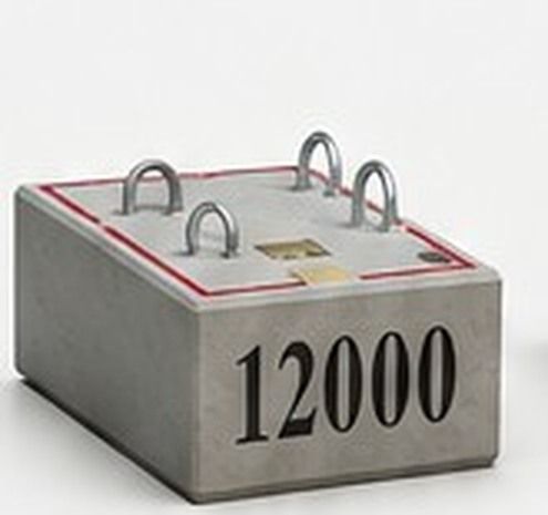 12,000 lb Amidon Sling Block training weight